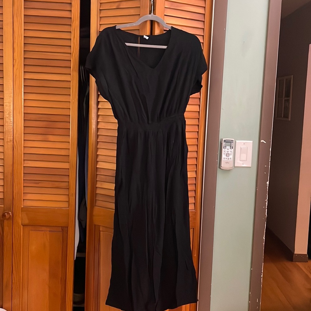 Black capri style romper